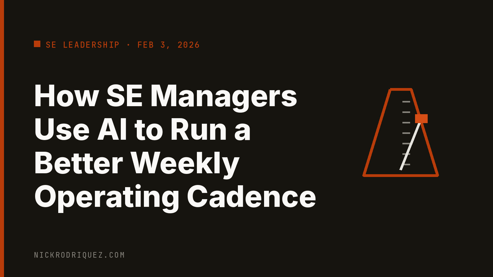 How Sales Engineering Managers Use AI to Run a Better Weekly Operating Cadence